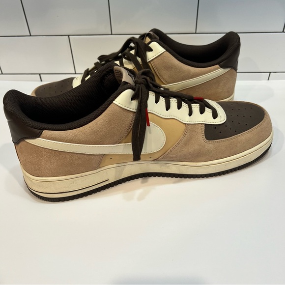 Nike Air Force 1 Low LV8 EMB Hemp Baroque Brown Coconut Milk  Size 15 - Picture 7 of 10